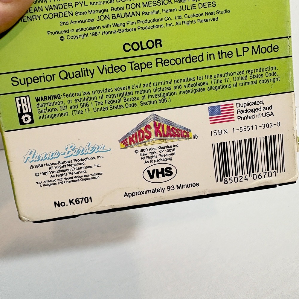 The Jetsons Meet The Flintstones 1989 VHS w/ Slip Sleeve Hanna-Barbera - Picture 8 of 14